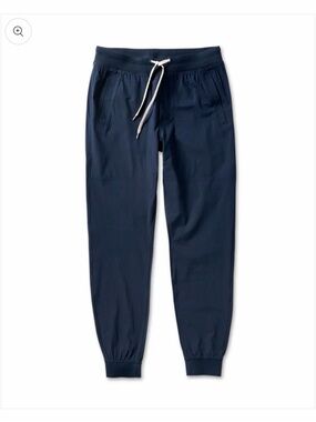 Vuori Navy Drawstring Joggers with Ribbed Cuffs